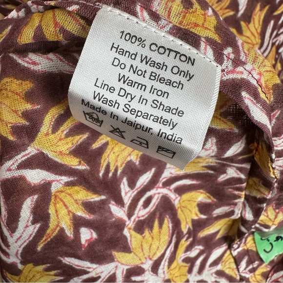 Daughters of India Kyra Dress Sumac Size 2XL Floral Cotton Boho - Picture 5 of 10